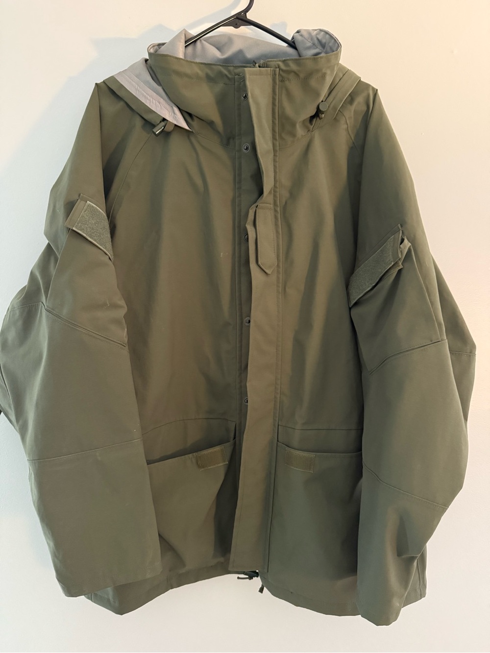Men's Olive Hooded Field Jacket - Military Style